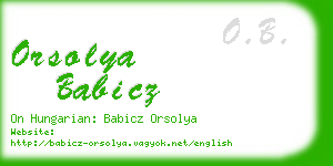 orsolya babicz business card